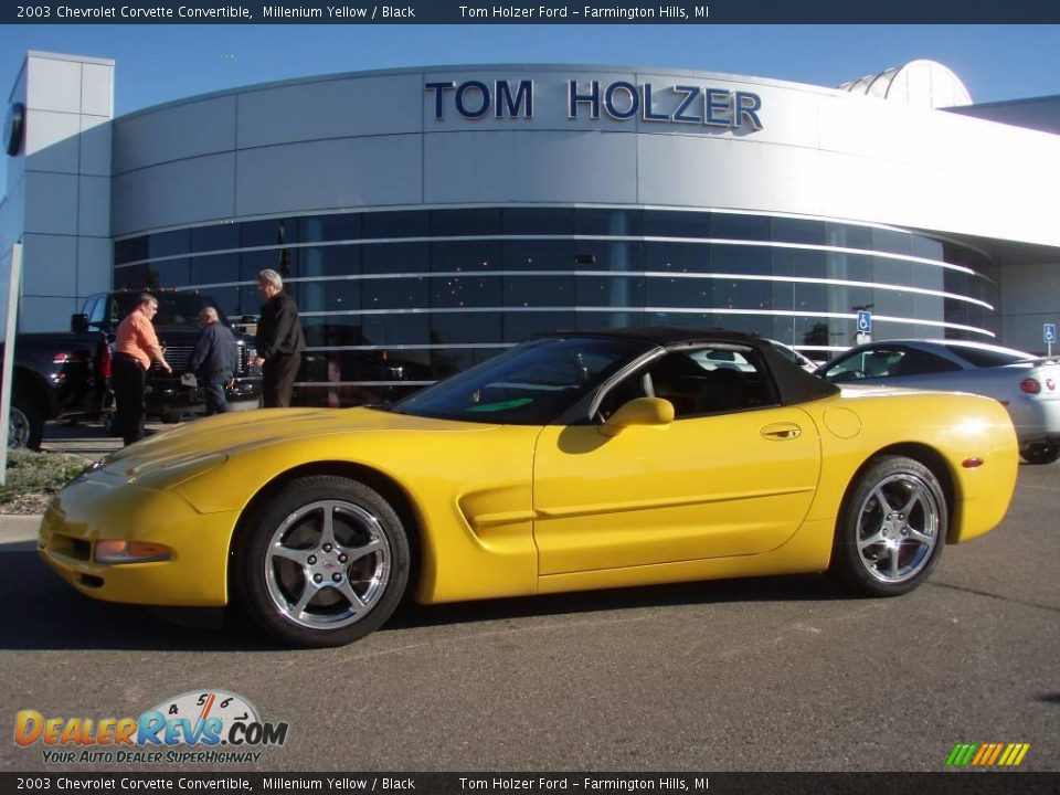 2003 Chevrolet Corvette Convertible Millenium Yellow / Black Photo #3