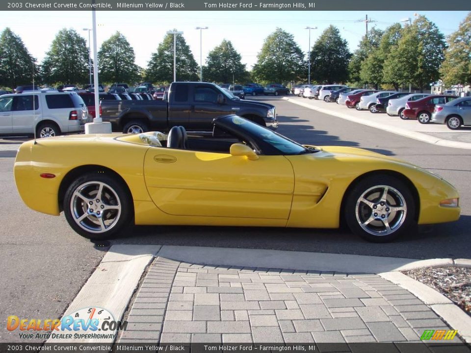 2003 Chevrolet Corvette Convertible Millenium Yellow / Black Photo #7