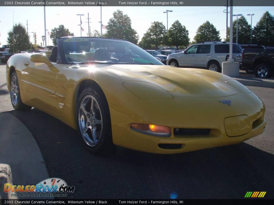 2003 Chevrolet Corvette Convertible Millenium Yellow / Black Photo #8