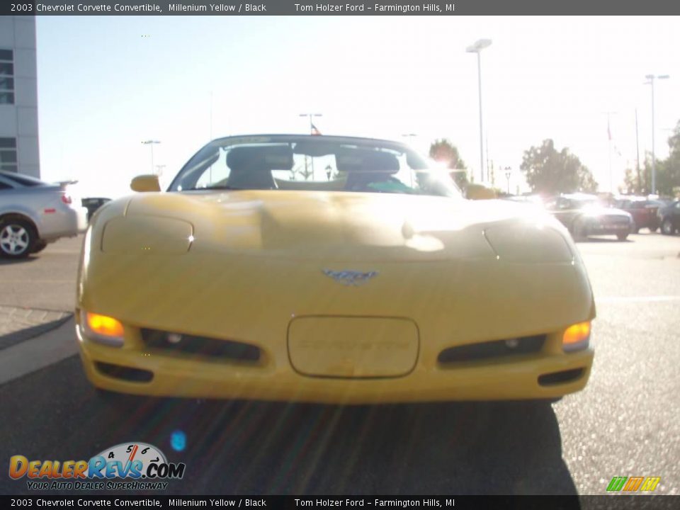 2003 Chevrolet Corvette Convertible Millenium Yellow / Black Photo #9