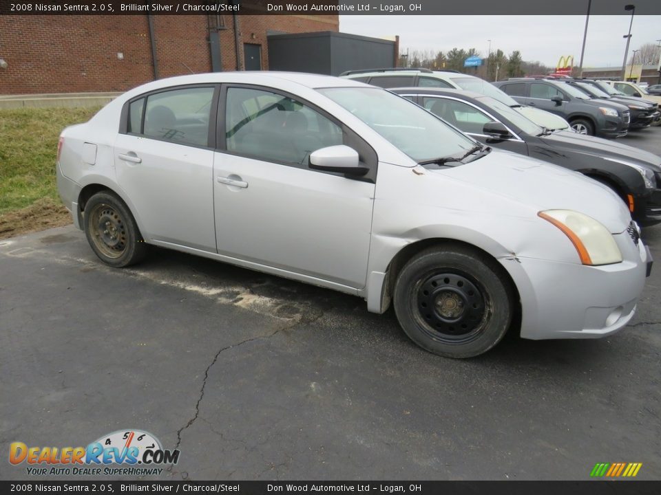 2008 Nissan Sentra 2.0 S Brilliant Silver / Charcoal/Steel Photo #3