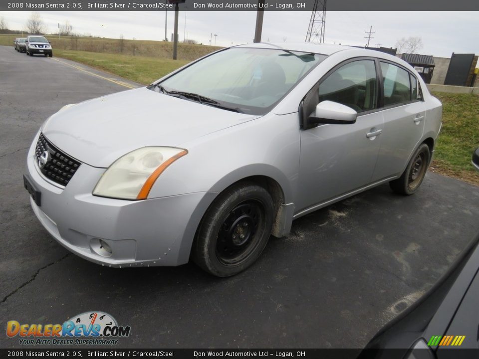 2008 Nissan Sentra 2.0 S Brilliant Silver / Charcoal/Steel Photo #7