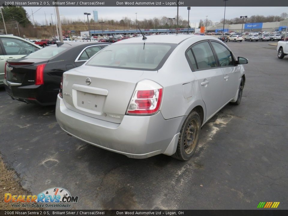 2008 Nissan Sentra 2.0 S Brilliant Silver / Charcoal/Steel Photo #13