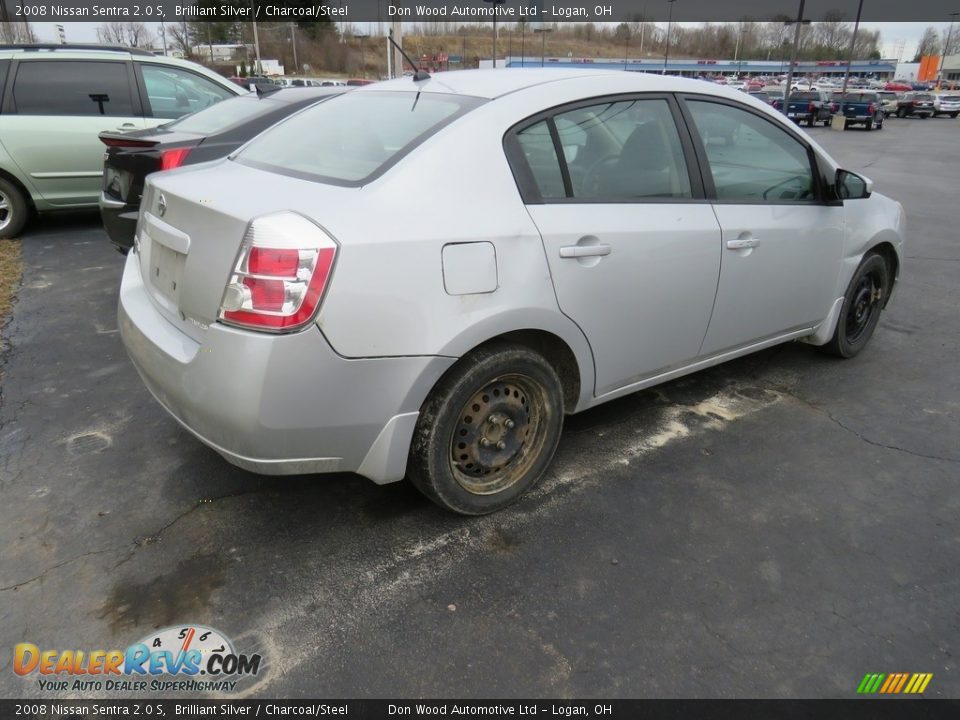 2008 Nissan Sentra 2.0 S Brilliant Silver / Charcoal/Steel Photo #14