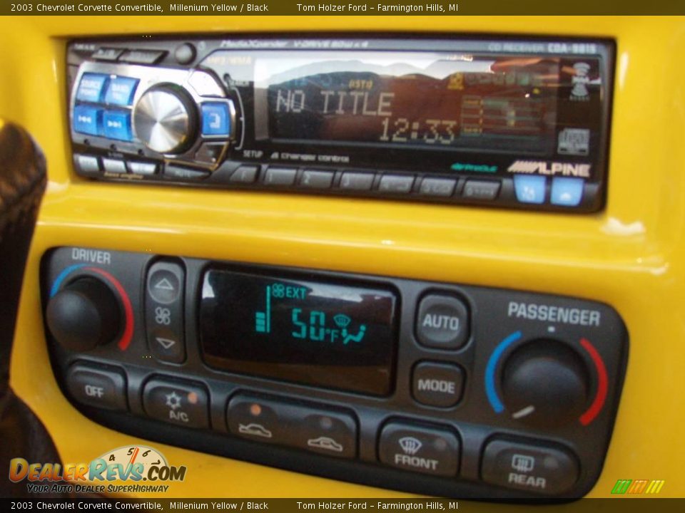 2003 Chevrolet Corvette Convertible Millenium Yellow / Black Photo #11