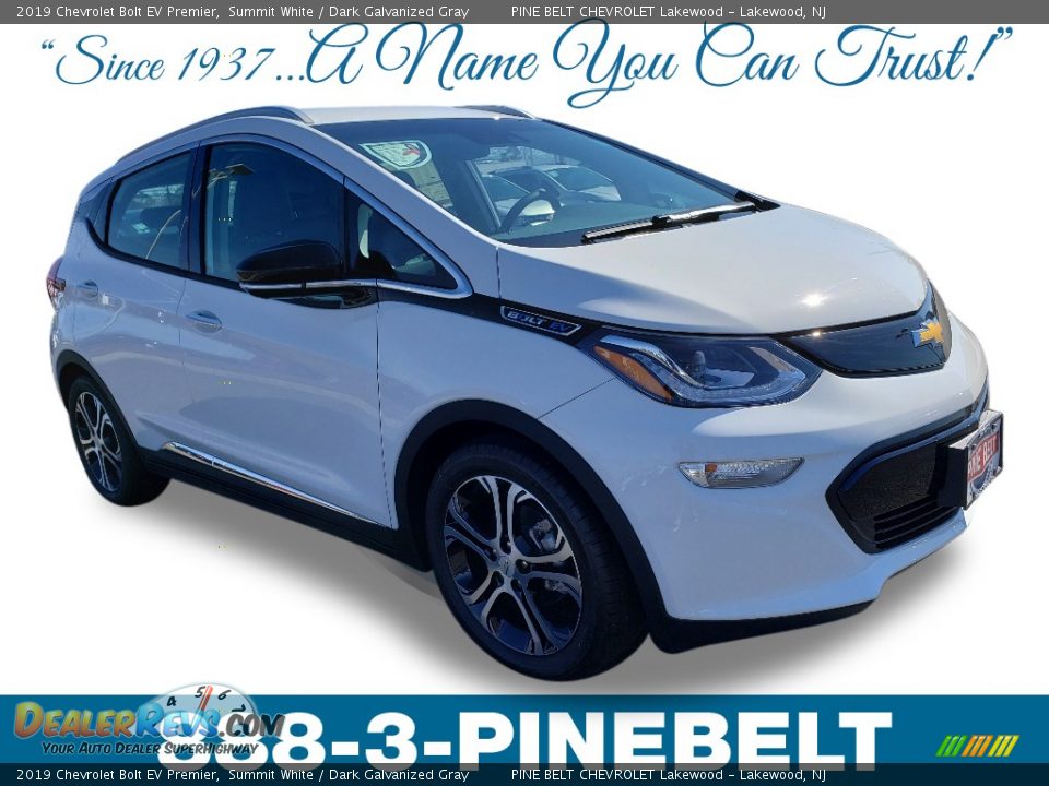 2019 Chevrolet Bolt EV Premier Summit White / Dark Galvanized Gray Photo #1