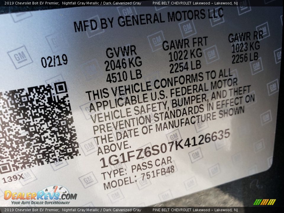 2019 Chevrolet Bolt EV Premier Nightfall Gray Metallic / Dark Galvanized Gray Photo #9