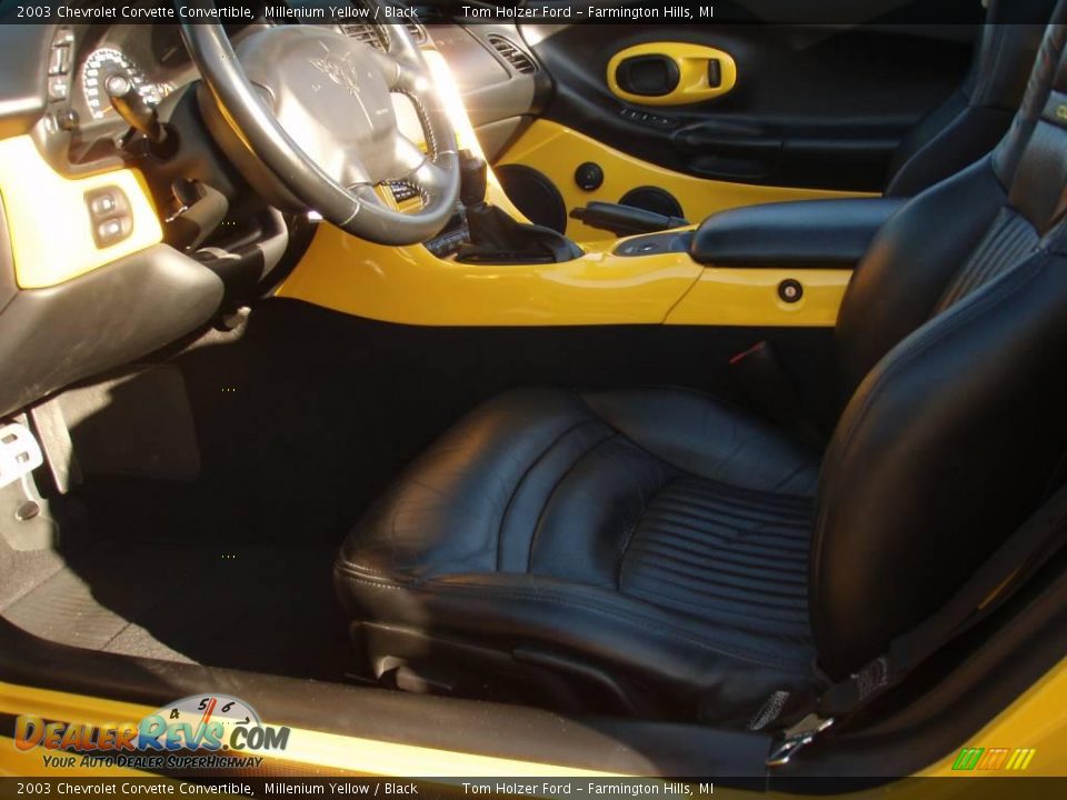 2003 Chevrolet Corvette Convertible Millenium Yellow / Black Photo #14