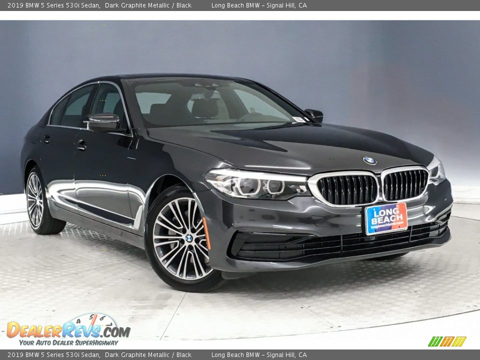 2019 BMW 5 Series 530i Sedan Dark Graphite Metallic / Black Photo #12