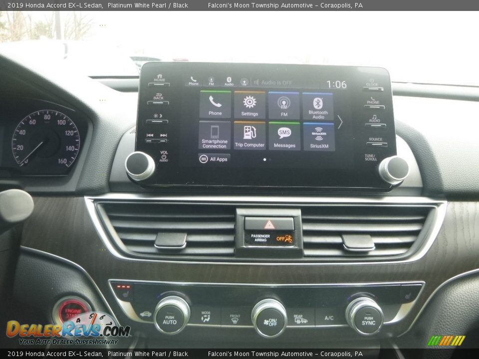 2019 Honda Accord EX-L Sedan Platinum White Pearl / Black Photo #14