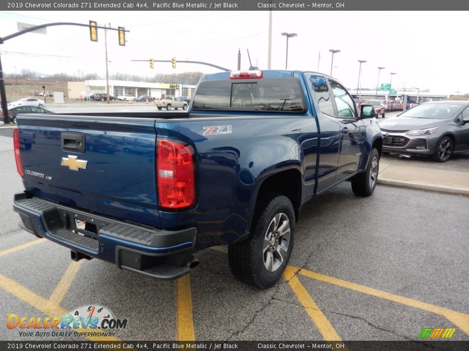 2019 Chevrolet Colorado Z71 Extended Cab 4x4 Pacific Blue Metallic / Jet Black Photo #4