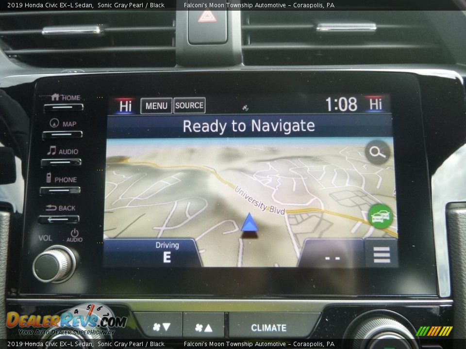 Navigation of 2019 Honda Civic EX-L Sedan Photo #13