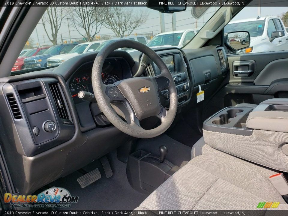 Dark Ash/Jet Black Interior - 2019 Chevrolet Silverado LD Custom Double Cab 4x4 Photo #7