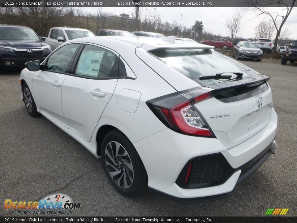2019 Honda Civic LX Hatchback Taffeta White / Black Photo #3