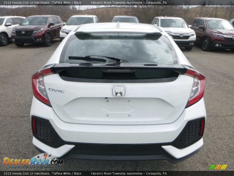 2019 Honda Civic LX Hatchback Taffeta White / Black Photo #4