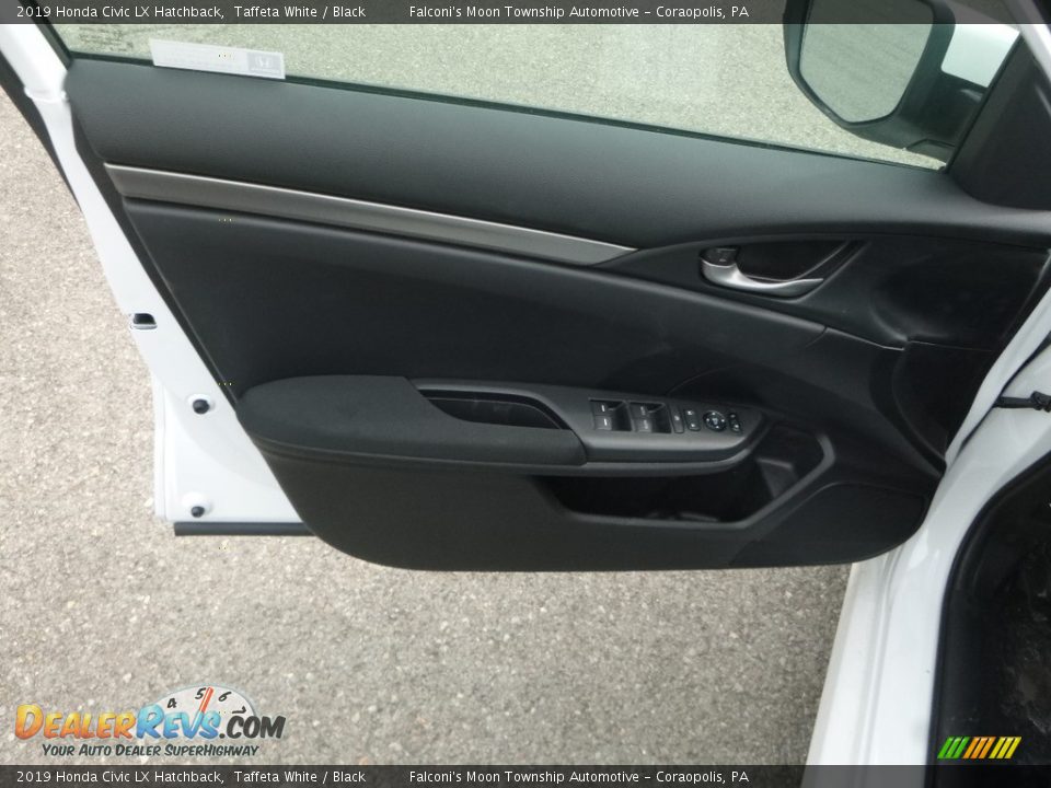 2019 Honda Civic LX Hatchback Taffeta White / Black Photo #12
