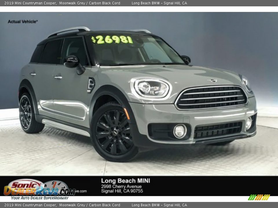 2019 Mini Countryman Cooper Moonwalk Grey / Carbon Black Cord Photo #1