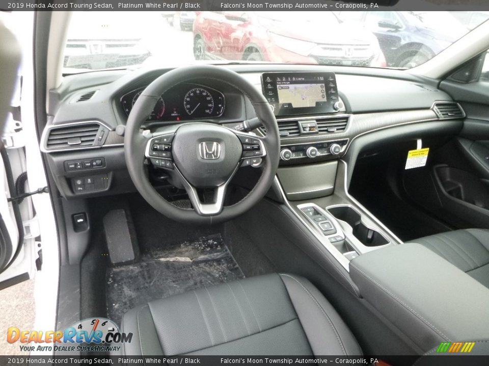2019 Honda Accord Touring Sedan Platinum White Pearl / Black Photo #10