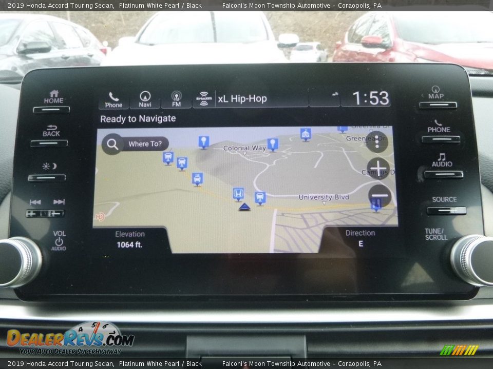 2019 Honda Accord Touring Sedan Platinum White Pearl / Black Photo #14