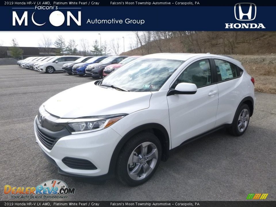2019 Honda HR-V LX AWD Platinum White Pearl / Gray Photo #1