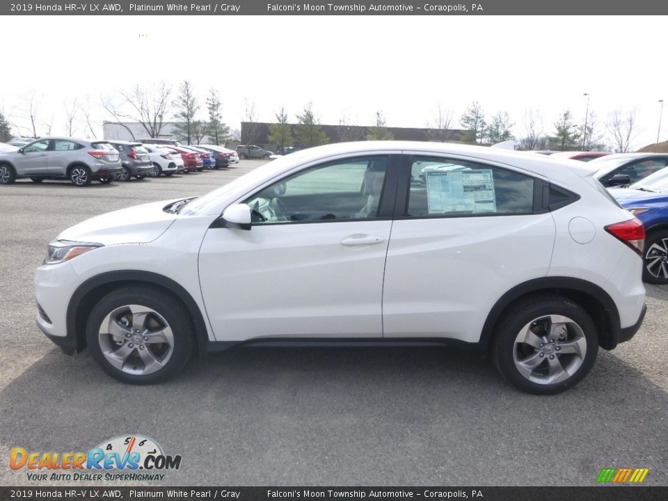 2019 Honda HR-V LX AWD Platinum White Pearl / Gray Photo #2