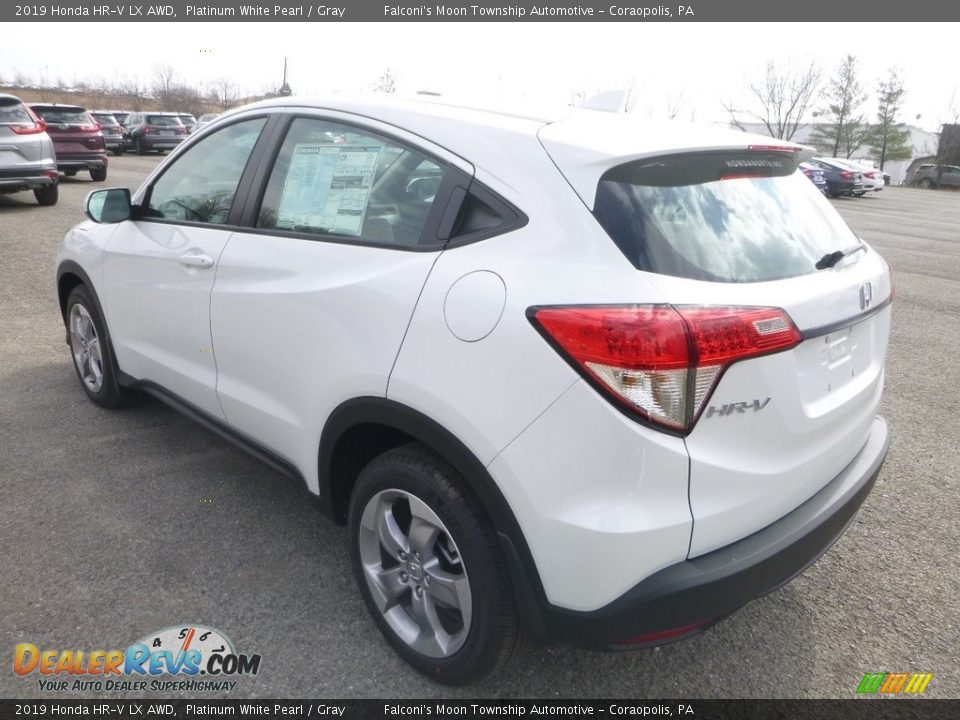 2019 Honda HR-V LX AWD Platinum White Pearl / Gray Photo #3