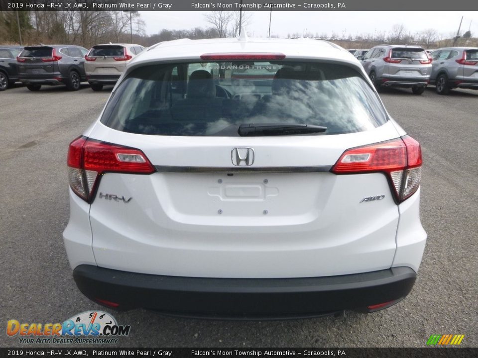 2019 Honda HR-V LX AWD Platinum White Pearl / Gray Photo #4