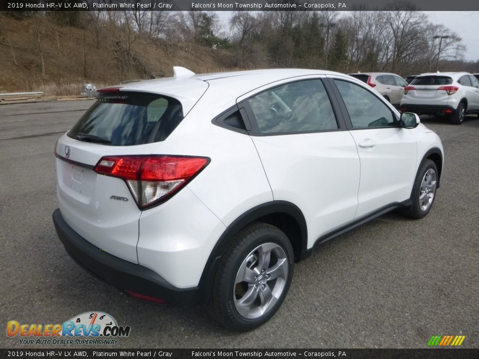 2019 Honda HR-V LX AWD Platinum White Pearl / Gray Photo #5