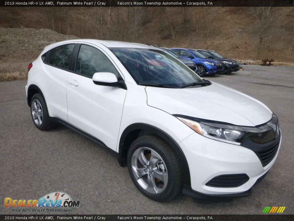 2019 Honda HR-V LX AWD Platinum White Pearl / Gray Photo #6