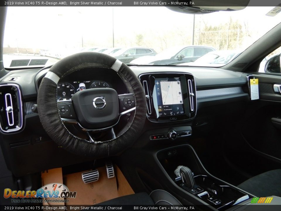 2019 Volvo XC40 T5 R-Design AWD Bright Silver Metallic / Charcoal Photo #9
