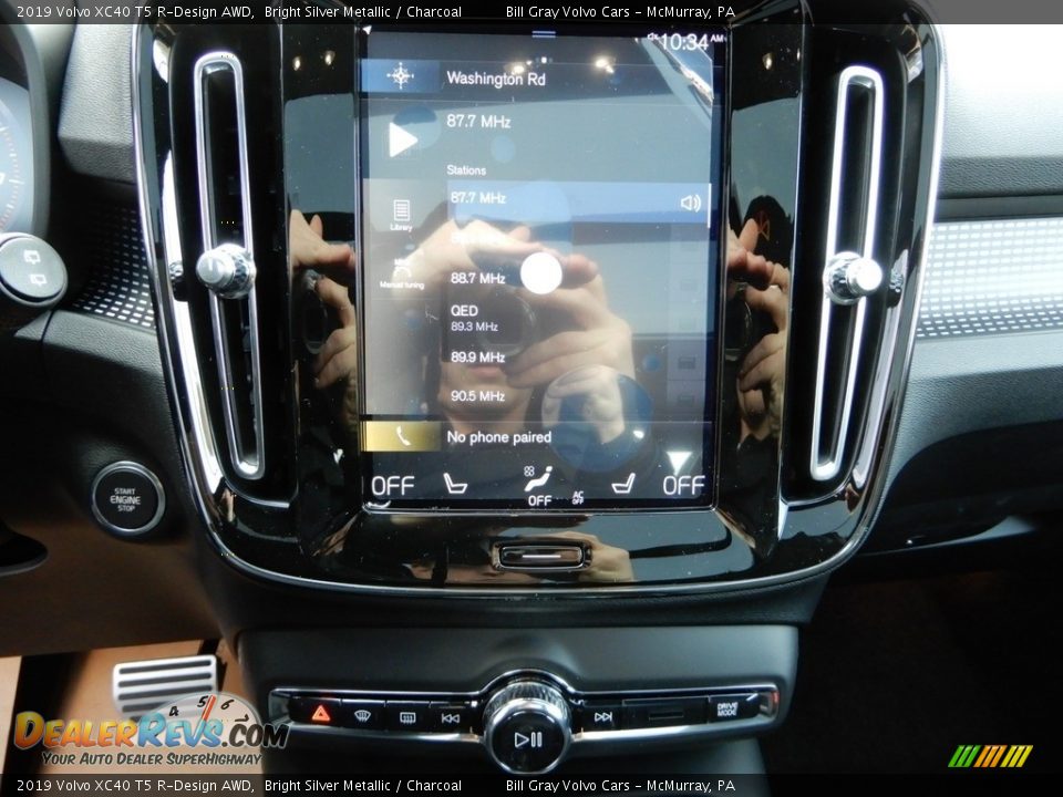 2019 Volvo XC40 T5 R-Design AWD Bright Silver Metallic / Charcoal Photo #15