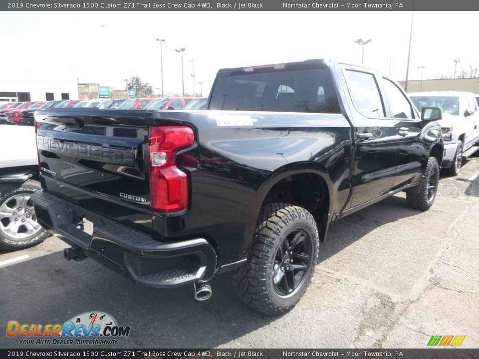 2019 Chevrolet Silverado 1500 Custom Z71 Trail Boss Crew Cab 4WD Black / Jet Black Photo #5