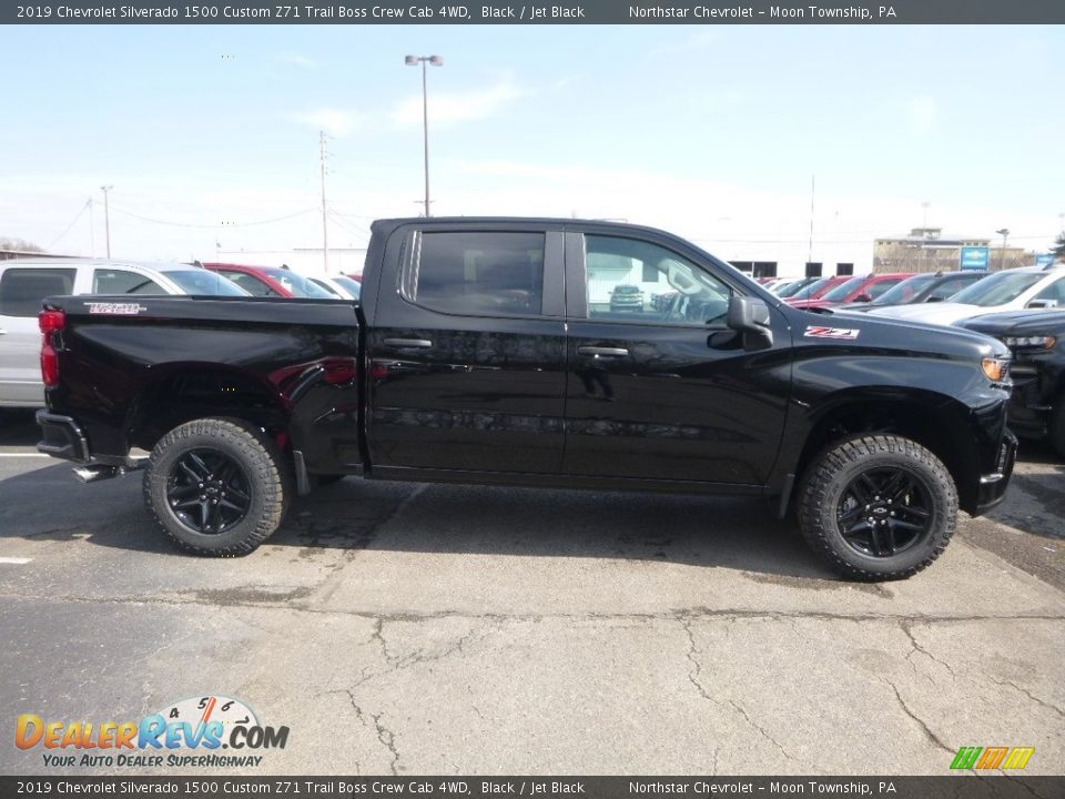 2019 Chevrolet Silverado 1500 Custom Z71 Trail Boss Crew Cab 4WD Black / Jet Black Photo #6