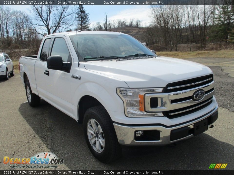 2018 Ford F150 XLT SuperCab 4x4 Oxford White / Earth Gray Photo #23