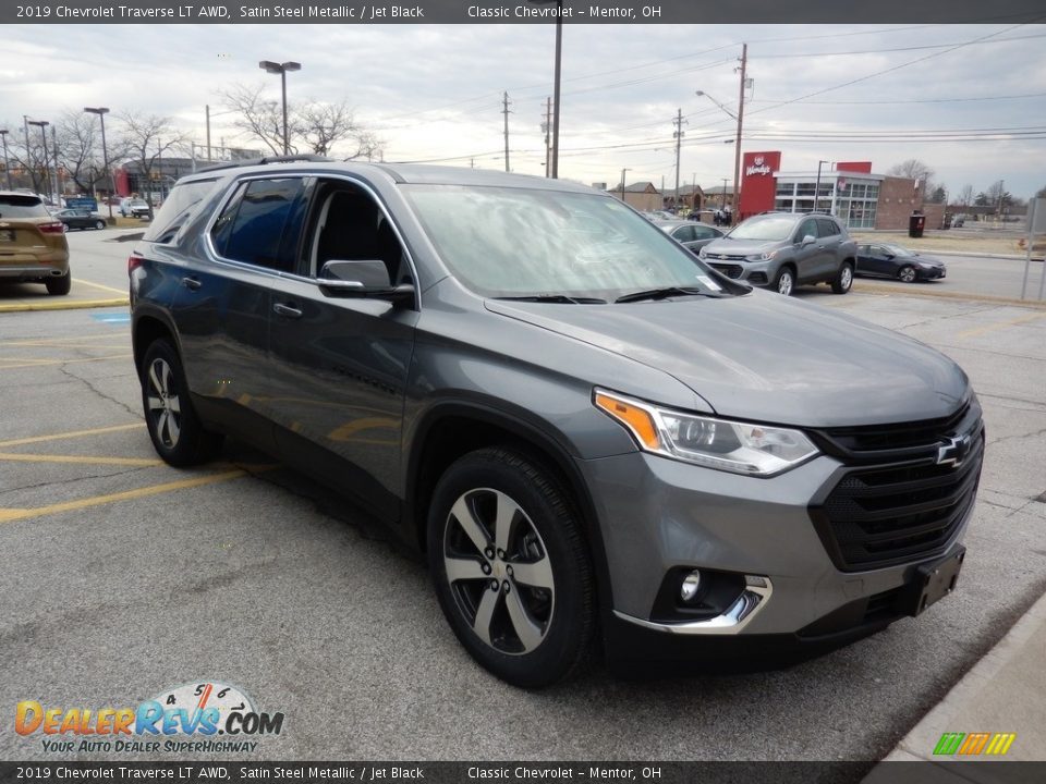 2019 Chevrolet Traverse LT AWD Satin Steel Metallic / Jet Black Photo #3