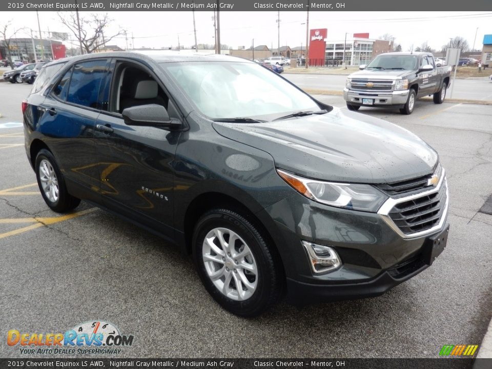 2019 Chevrolet Equinox LS AWD Nightfall Gray Metallic / Medium Ash Gray Photo #3