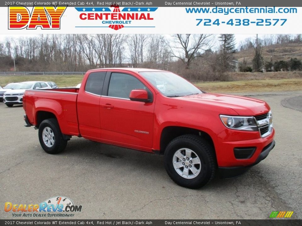 2017 Chevrolet Colorado WT Extended Cab 4x4 Red Hot / Jet Black/­Dark Ash Photo #1