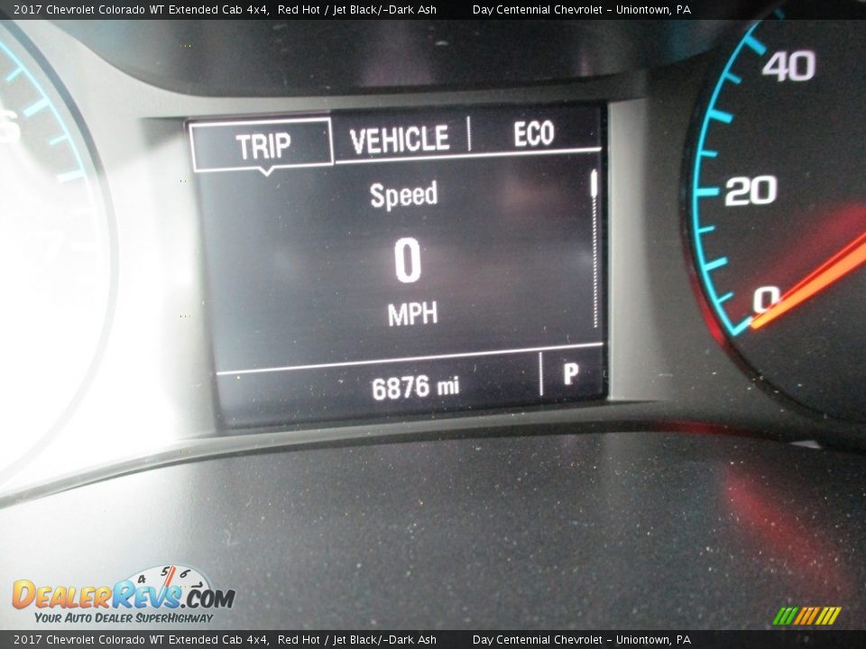 2017 Chevrolet Colorado WT Extended Cab 4x4 Red Hot / Jet Black/­Dark Ash Photo #2