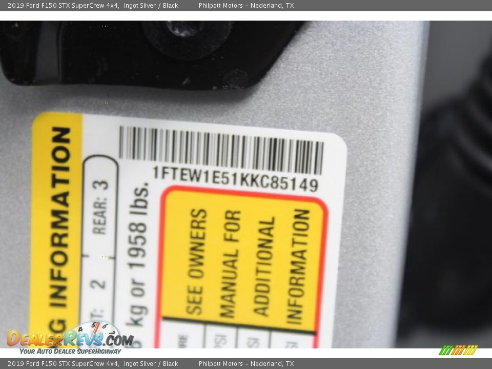 2019 Ford F150 STX SuperCrew 4x4 Ingot Silver / Black Photo #22