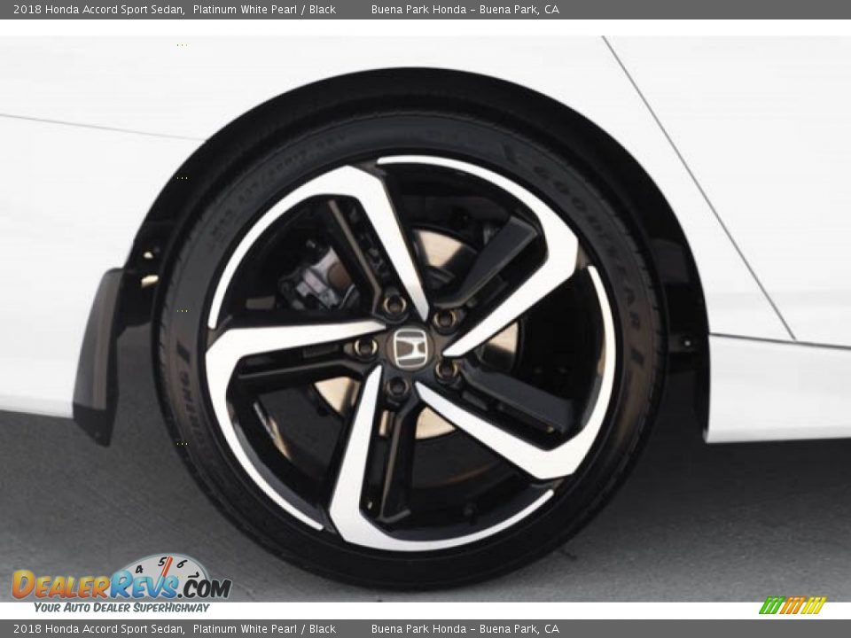 2018 Honda Accord Sport Sedan Platinum White Pearl / Black Photo #36