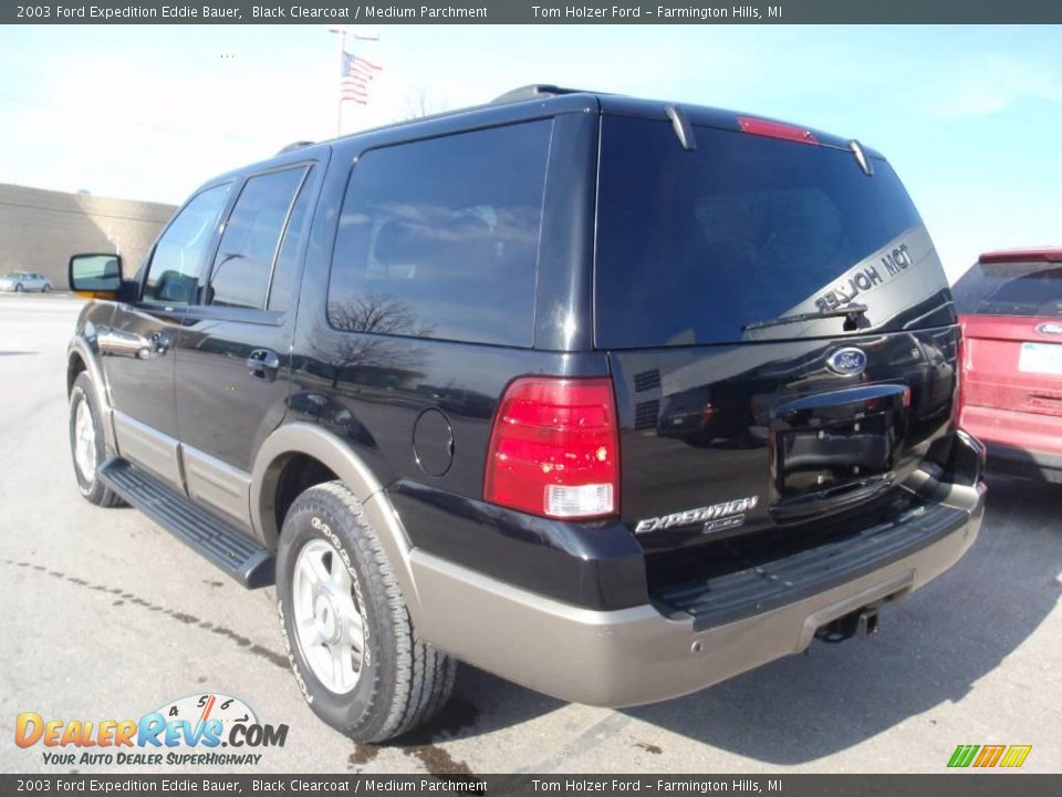 2003 Ford Expedition Eddie Bauer Black Clearcoat / Medium Parchment Photo #3