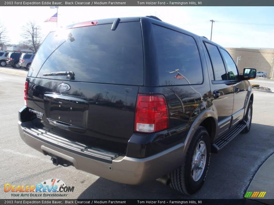 2003 Ford Expedition Eddie Bauer Black Clearcoat / Medium Parchment Photo #5