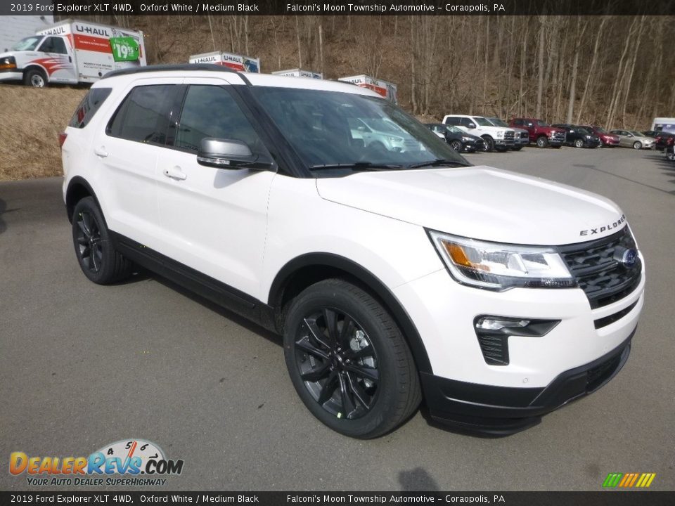 2019 Ford Explorer XLT 4WD Oxford White / Medium Black Photo #3