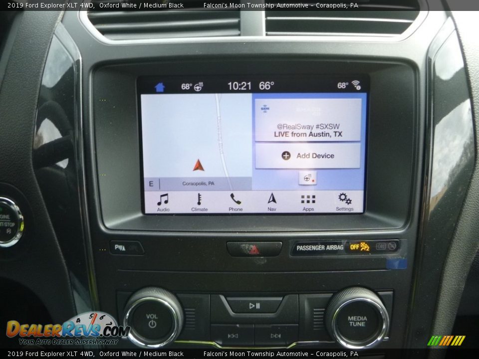 2019 Ford Explorer XLT 4WD Oxford White / Medium Black Photo #13