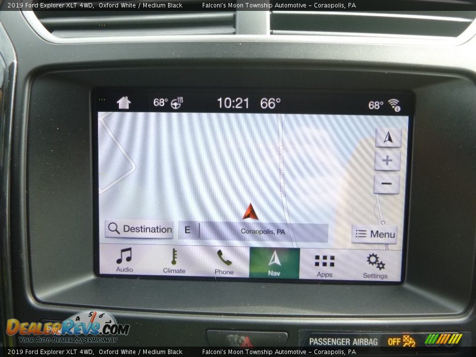 2019 Ford Explorer XLT 4WD Oxford White / Medium Black Photo #14