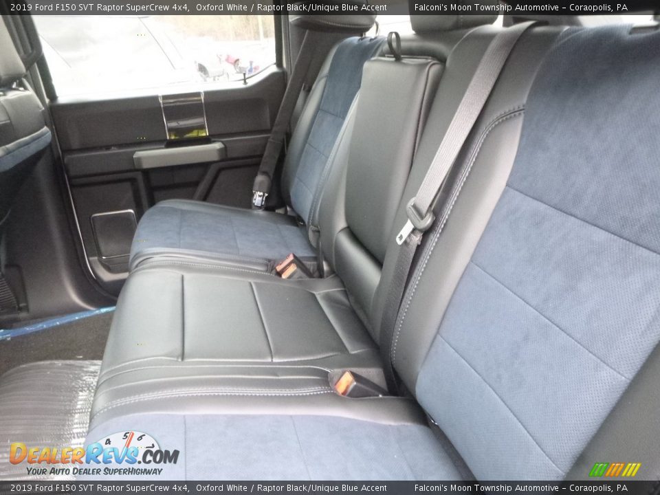 2019 Ford F150 SVT Raptor SuperCrew 4x4 Oxford White / Raptor Black/Unique Blue Accent Photo #8