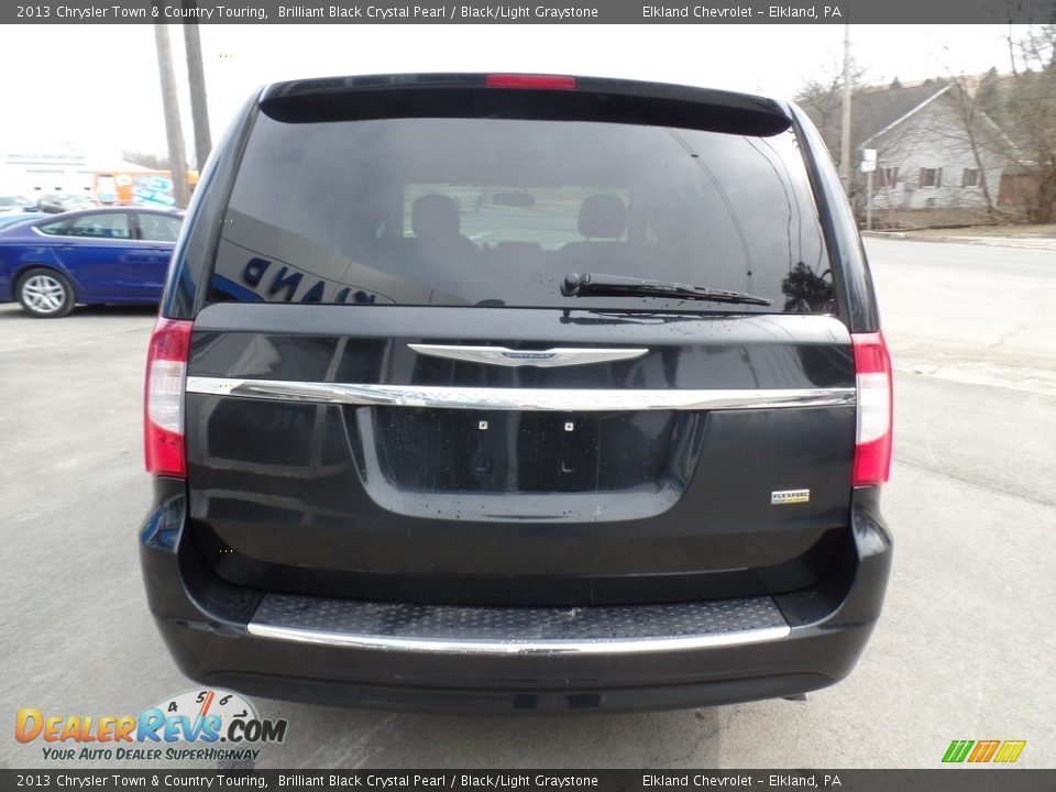 2013 Chrysler Town & Country Touring Brilliant Black Crystal Pearl / Black/Light Graystone Photo #6