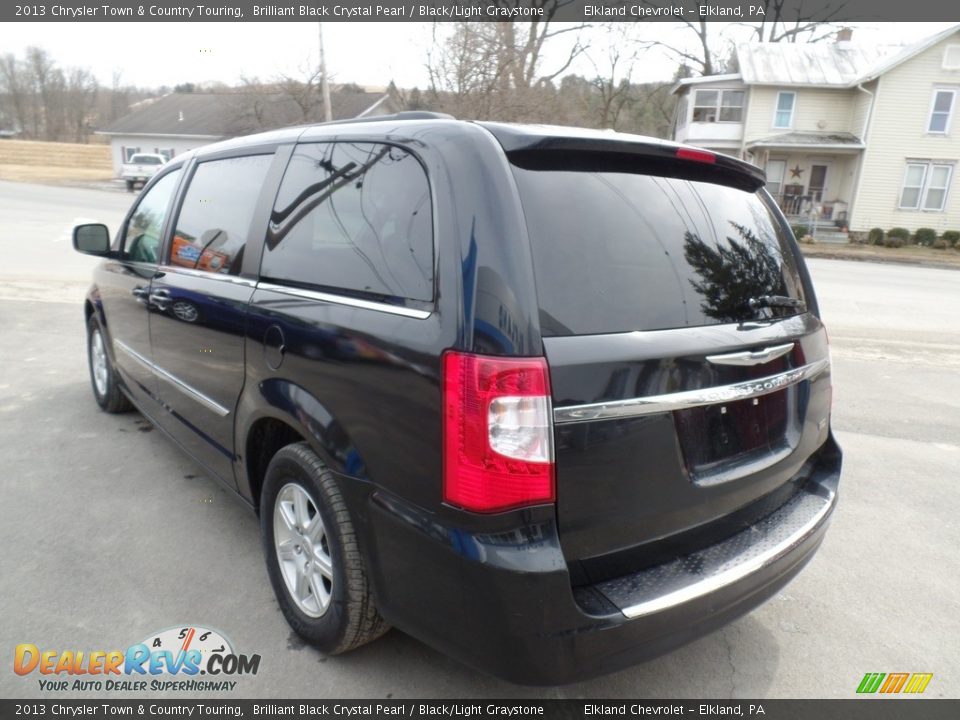 2013 Chrysler Town & Country Touring Brilliant Black Crystal Pearl / Black/Light Graystone Photo #7