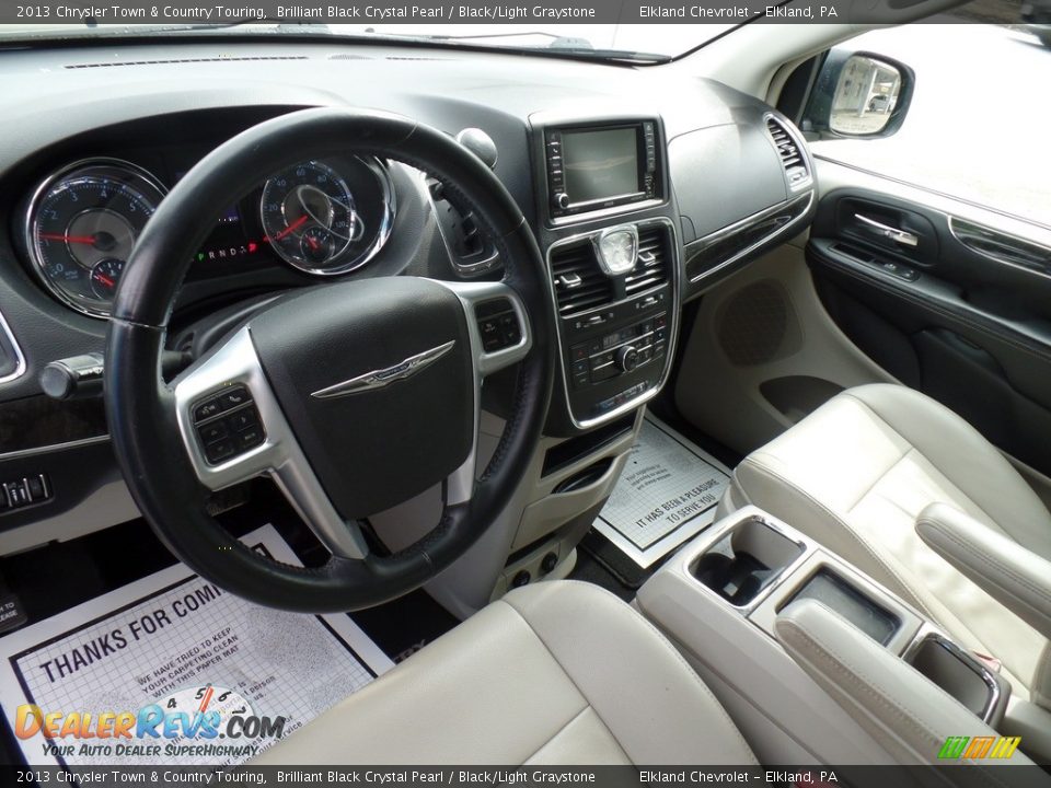 2013 Chrysler Town & Country Touring Brilliant Black Crystal Pearl / Black/Light Graystone Photo #14