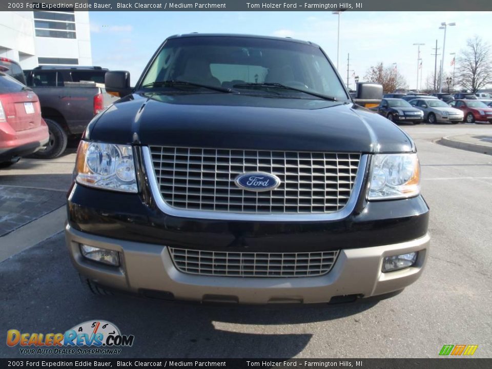 2003 Ford Expedition Eddie Bauer Black Clearcoat / Medium Parchment Photo #8